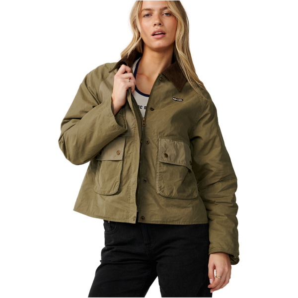 2026 Rip Curl Womens Bossa Nova Waxed Chore Jacket 048WJA - Military Green